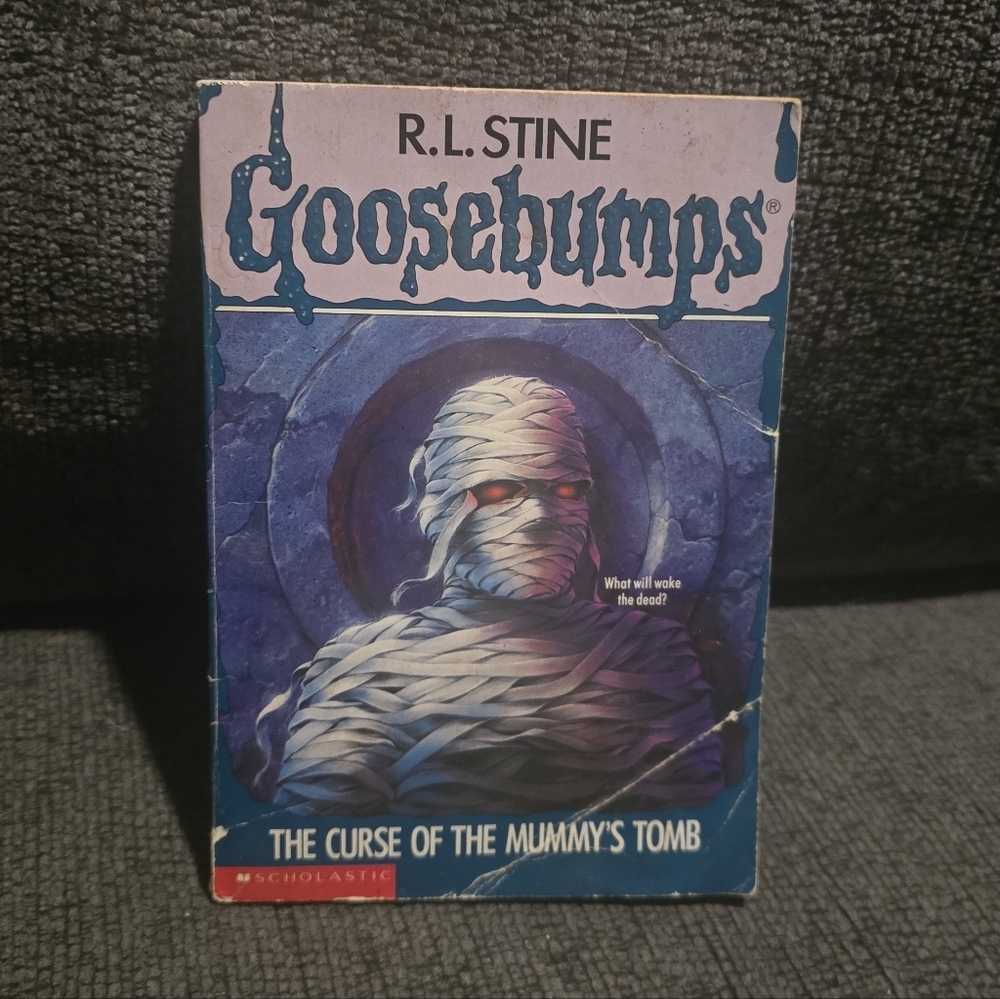 Scholastic Goosebumps Book with Blue and Purple Cover